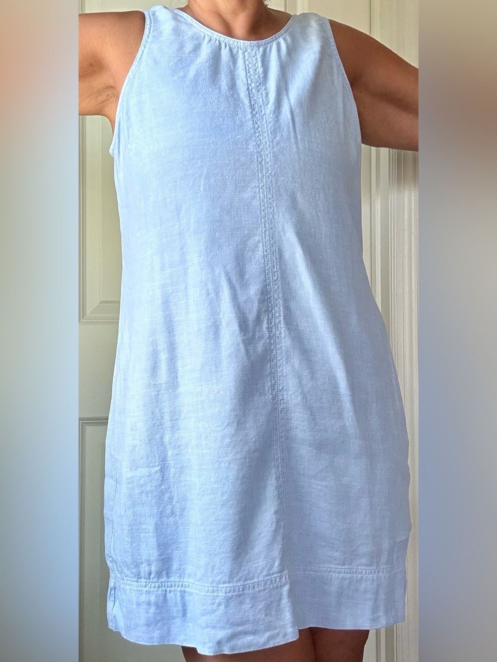 Tommy Bahama Light Blue Linen Blend Mini Dress